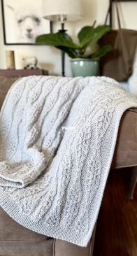 Snow Fern Blanket Lite by Kalurah Hudson