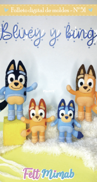 Felt Mimab - Digital Booklet 51 - Bluey and Bingo - Folleto Digital 51 - Bluey y Bingo - Spanish