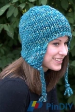 Plymouth Yarn Design Studio - F583 - Earflap Hat - Free