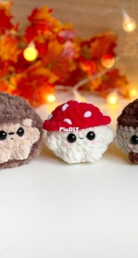 PlushiCo - Tattayo - Marina Emelianova - Mushroom, Acorn, Hedgehog