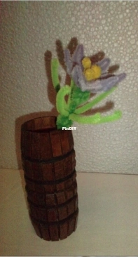 Lilac chenille flower