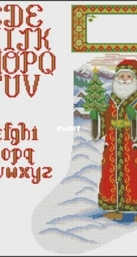 Nordic Santa Stocking from Cross Stitch & Needlework September 2009 XSD