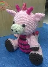 Pink dragon amigurumi