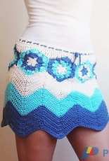 Accessorise - Ana D - Granny Flower Hexagon Ripples Skirt