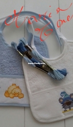 Cross stitched Bibs