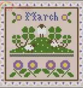 Little House Needleworks LHN March Monthly Ornie PCS + XSD