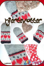 Hjertevotter/Heart Mittens by MaBe-Swedish-Free