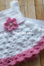 Crochet Cuties Outfits - Cuties Outfits by Belle - Pink Newborn Baby Dress