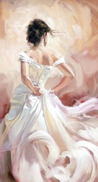 Abakan - Girl In White  by Urszula Przegrodzka
