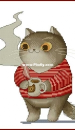 MiaXstitch - Cat coffee lover by Minasyan Yana XSD