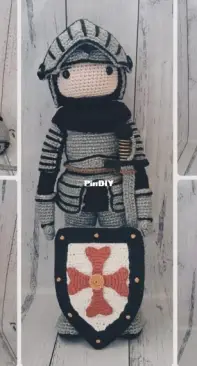 GensCrochetCreations - Emma McKenna - Medieval Knight Crochet Doll - English