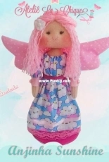 Ateliê La Chique - Anjinha Sunshine - Angel Sunshine - Portuguese - Free