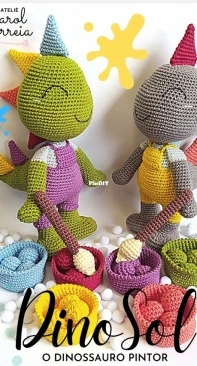 Ateliê Carol Correia - Carol Correia - Dino Sol - Portuguese