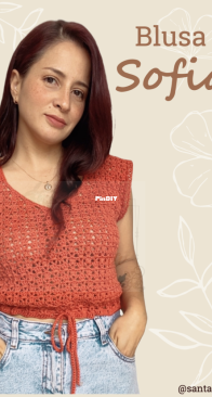 Santa Lana Pe - Santa Lana Knits - Pati and  Doris - Sofia Top - Blusa Sofía - Spanish - Free