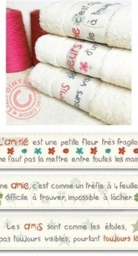 Lilipoints - D012 - Serviettes de toilette Amitié