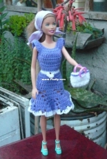 Maguinda Bolsón - Macarena dress and bag set for dolls