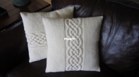 Celtic Knot Cable Pillow Cover by Ladyship Designs