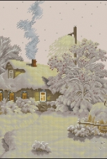Winter in the Village by Meshkova