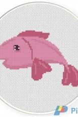 Daily Cross Stitch - Pink Fish