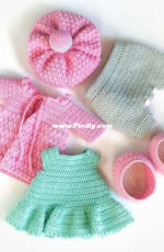 Knittoypatterns - Natalya Solovjeva - Natalia Solovieva - Cones Outfit - Russian