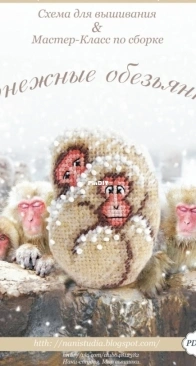 Xstitch Little Stories - Nani Studio - Snow Monkeys by  Irina (Iryna) Naniashvili
