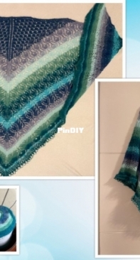 Peacock Feather Shawl by Dorothy Siemens