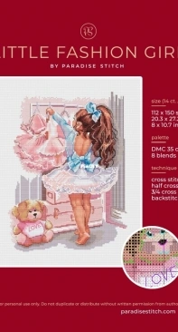 Paradise Stitch - Little Fashion Girl - Olga Lankevich