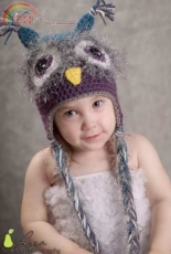 Boomer Beanies - Nicole Thompson -Fuzzy Owl Beanie
