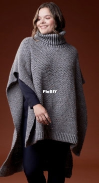 Yarnspirations Design Studio - Hi Low Crochet Poncho - Free