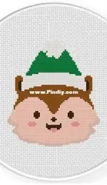 Daily Cross Stitch -Winter Squirrel