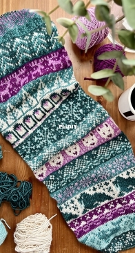 Arctic Doodle Cowl Infinity Style by Jamie Lomax - Pacific Knit Co.