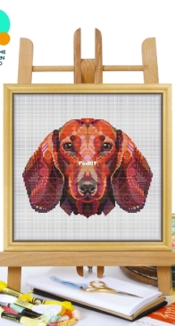 Awesome Pattern Studio - CS692 - Mandala Dachshund XSD