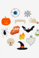 DMC Halloween Spooky Objects -Embroidery appliques Free