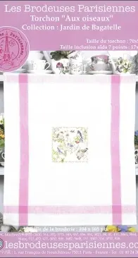 Les Brodeuses Parisiennes LBP - Torchon aux oiseaux XSD + PCS
