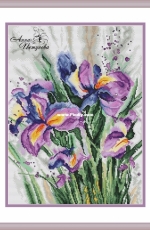 Watercolor Irises by Anna Petunova