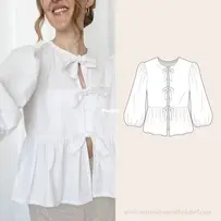 Make It Yours - The Label - Tie Front Blouse (+Dress) - Size 34-56