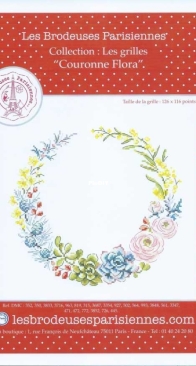 Les Brodeuses Parisiennes LBP - GCFLO/GRI - Couronne Flora/ Flora Crown by Véronique Enginger - French