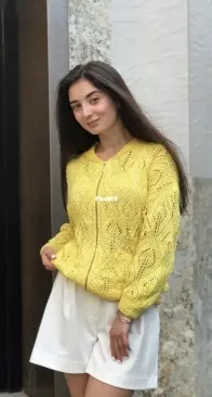 Leaves cardigan by Natalia Aksyonova - Russian