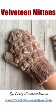 Crazy 4 Crochet Momma - Furls Crochet - Miranda Nippert - Velveteen mittens