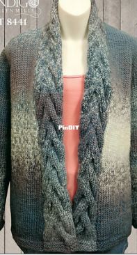 PT 8441 - Cabled Edge Jacket by Bendigo Woollen Mills - Free