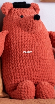 Yarnspirations - Bernat- BRC0534-034494M   - Big Crochet Bear in a Tiny Hat  - Free
