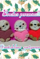 Sloth brooches