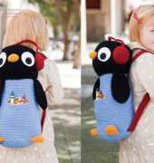 Heritage Knitting - Crochet Novelty Penguin Backpack-Rucksack