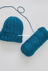 Red Heart LW5988 Beginner Knit Hat by Laura Bain - Free