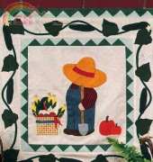 Gardening Bill Wall Quilt by Sue Harvest /Free Pattern