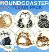 Heritage Cattitudes CRCA694 - Cat Round Coasters by Margaret Sherry