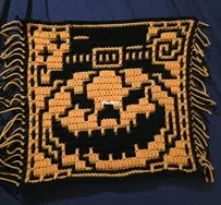 Pumpkin mosaic square