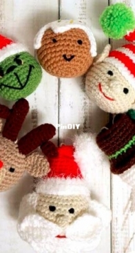 Elle Yarns - 24.024 Christmas Character Baubles – Free