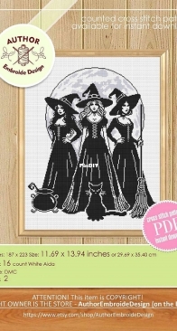 AuthorEmbroideDesign - Halloween Witches