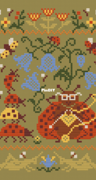 OwlForest Embroidery 0208 - The Little Wood Folk. Ladybugs SAGA